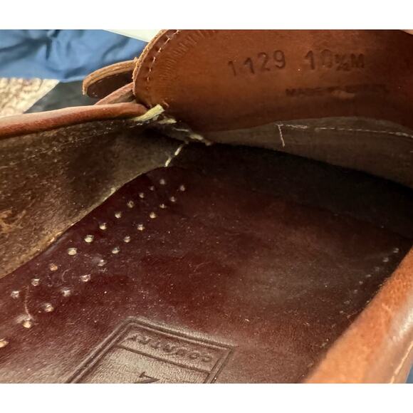 Coke Haan Made In Italy Dark Brown Penny Loafers Buckle Strap M 10.5! - Picture 8 of 9